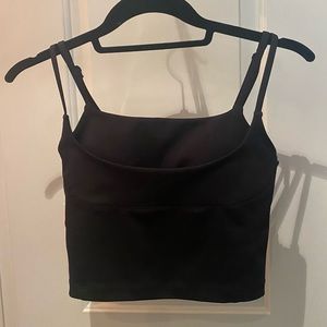 NWT! Alo - Airlift Street Goddess Sports Bra Cropped Top Tank - Black - XS